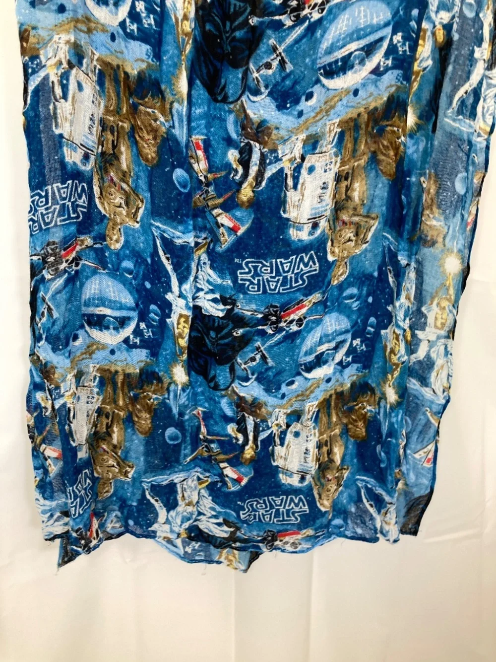 Star Wars Scarf Light Weight Blue A New Hope Designs Tag Missing